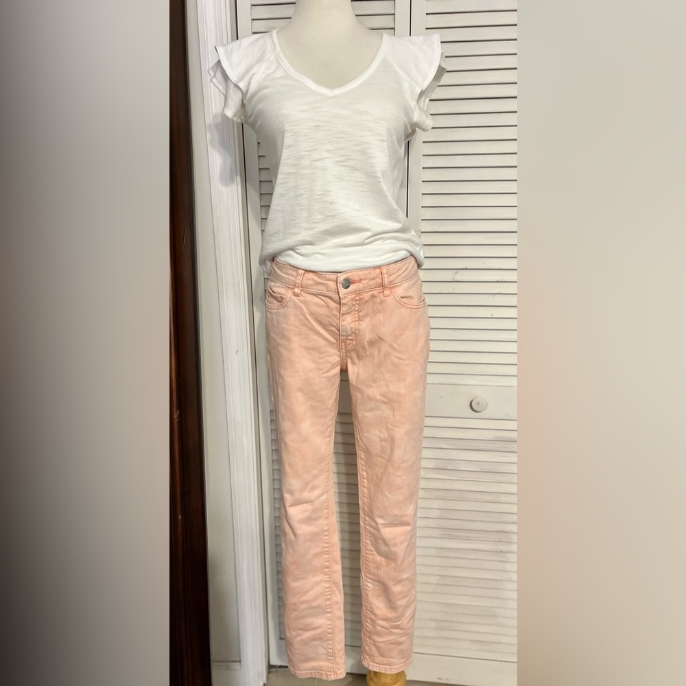 Kate Spade Saturday Skinny Ankle Jeans Pants Pink Fade Size 27